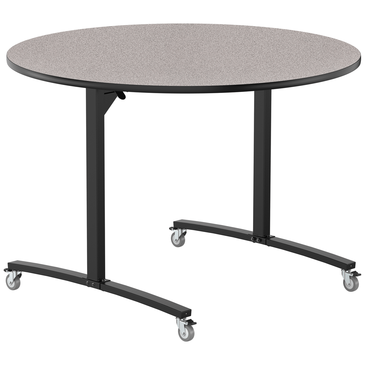 NPS Round Mobile Flipper Table - Space - Saving, Durable & Easy Mobility 60” Dia x 42”H (NPS - MFT10 - 60RD3) - SchoolOutlet