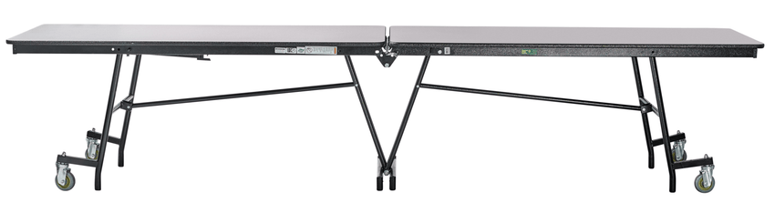 NPS Rectangle Mobile Cafeteria Table Shape Unit, 30"W x 145"L x 27"H (NPS-MT12-XXX27) - SchoolOutlet