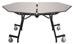 NPS Mobile Cafeteria Hexagon Folding Table Unit - 48