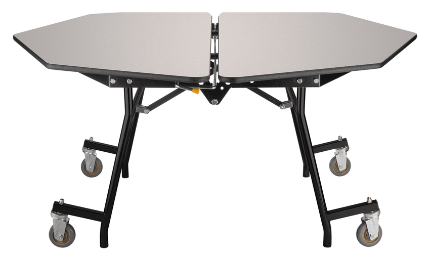 NPS Mobile Cafeteria Hexagon Folding Table Unit - 48"W x 48"L x 27"H (NPS-MT48H-XXX27) - SchoolOutlet