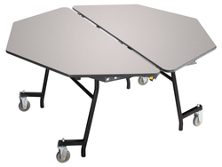 NPS Mobile Cafeteria Octagon Folding Table Unit - 60"W x 60"L x 32"H (NPS-MT60O-XXX32)