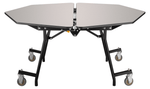 NPS Mobile Cafeteria Octagon Folding Table Unit - 60