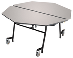 NPS Mobile Cafeteria Octagon Folding Table Unit - 60