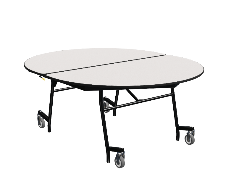 NPS Mobile Cafeteria Oval Table Shape Unit - 72" L x 60" W (National Public Seating NPS-MT72V) - SchoolOutlet