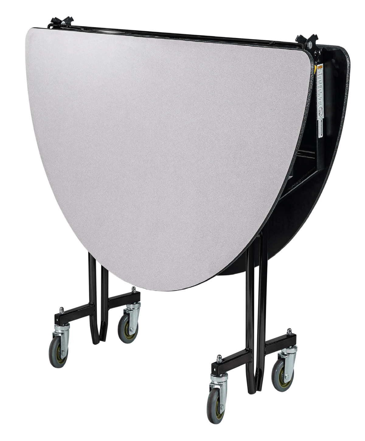 NPS Mobile Cafeteria Oval Folding Table Unit - 60"W x 72"L x 25"H (NPS-MT72V-XXX25) - SchoolOutlet
