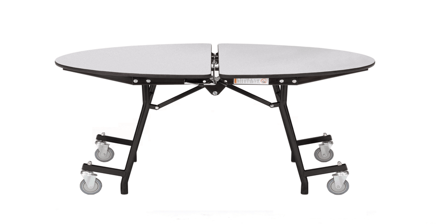 NPS Mobile Cafeteria Oval Folding Table Unit - 60"W x 72"L x 32"H (NPS-MT72V-XXX32) - SchoolOutlet