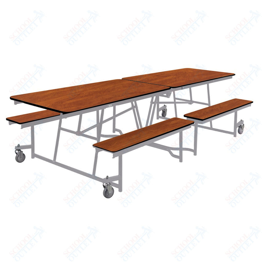 NPS Rectangle Mobile Cafeteria Table - 30" W x 10' L x 25" - Seats 8-12 (NPS-MTFB10-XX-25) - SchoolOutlet