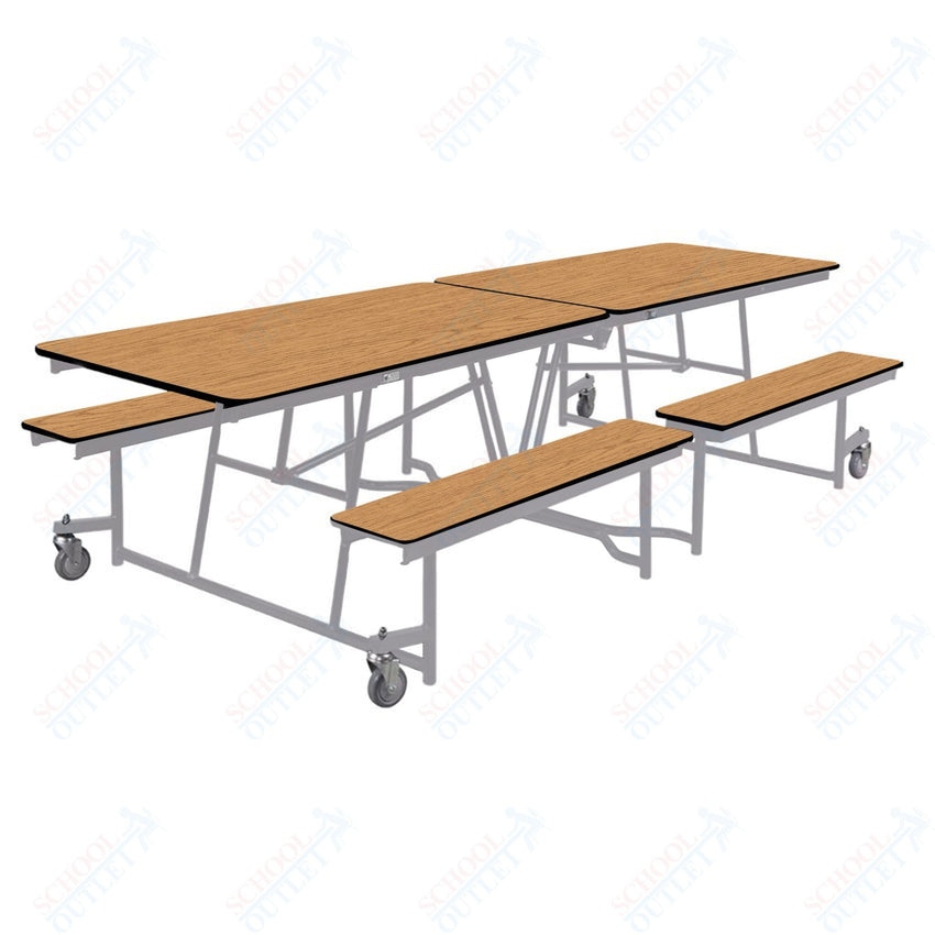 NPS Rectangle Mobile Cafeteria Table - 30" W x 10' L x 25" - Seats 8-12 (NPS-MTFB10-XX-25) - SchoolOutlet