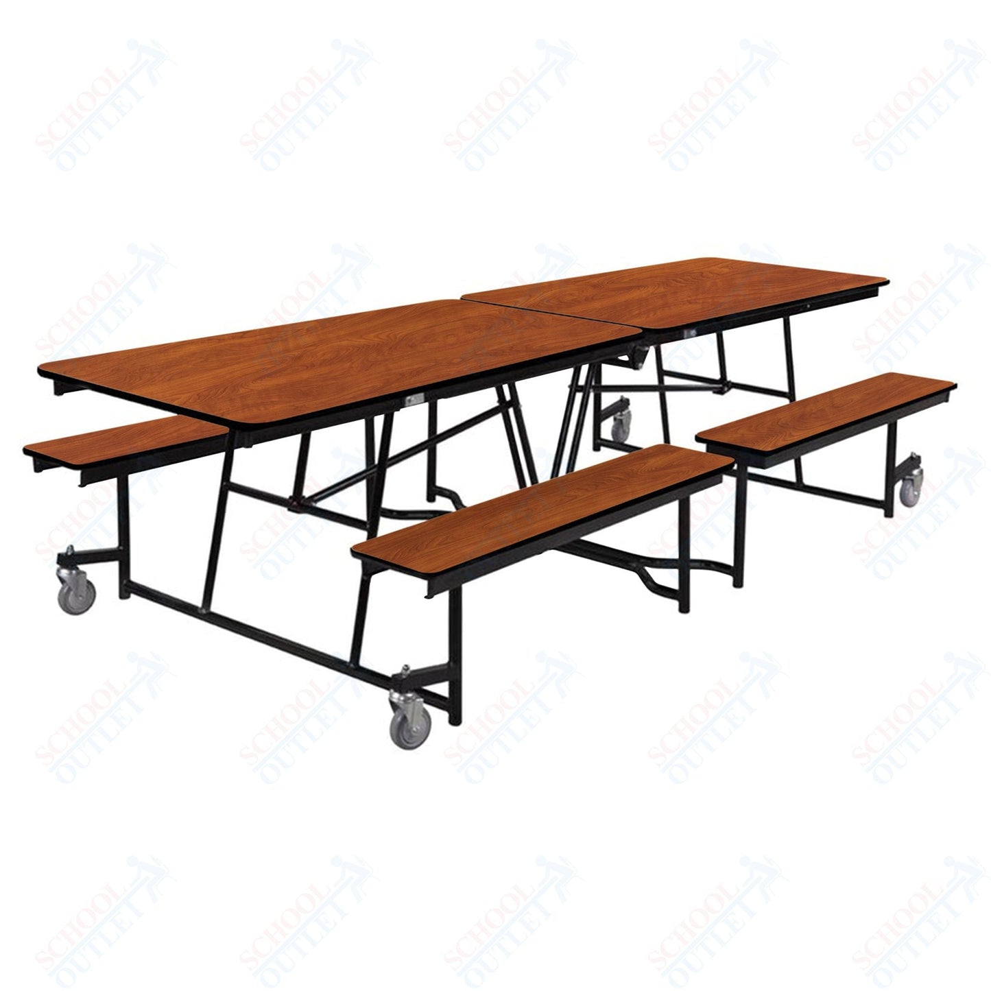 NPS Rectangle Mobile Cafeteria Table - 30" W x 10' L x 32" - Seats 8-12 (NPS-MTFB10-XX-32) - SchoolOutlet
