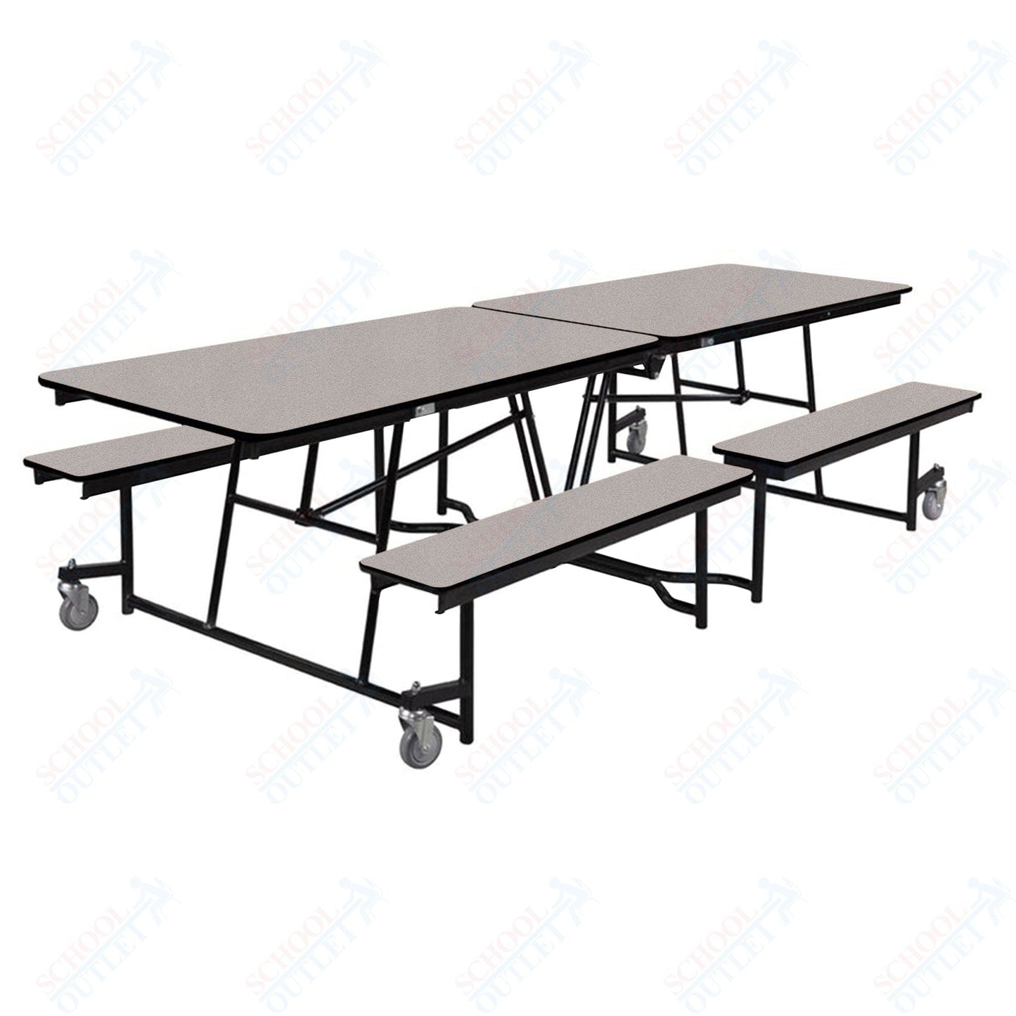 NPS Rectangle Mobile Cafeteria Table - 30" W x 10' L x 32" - Seats 8-12 (NPS-MTFB10-XX-32) - SchoolOutlet