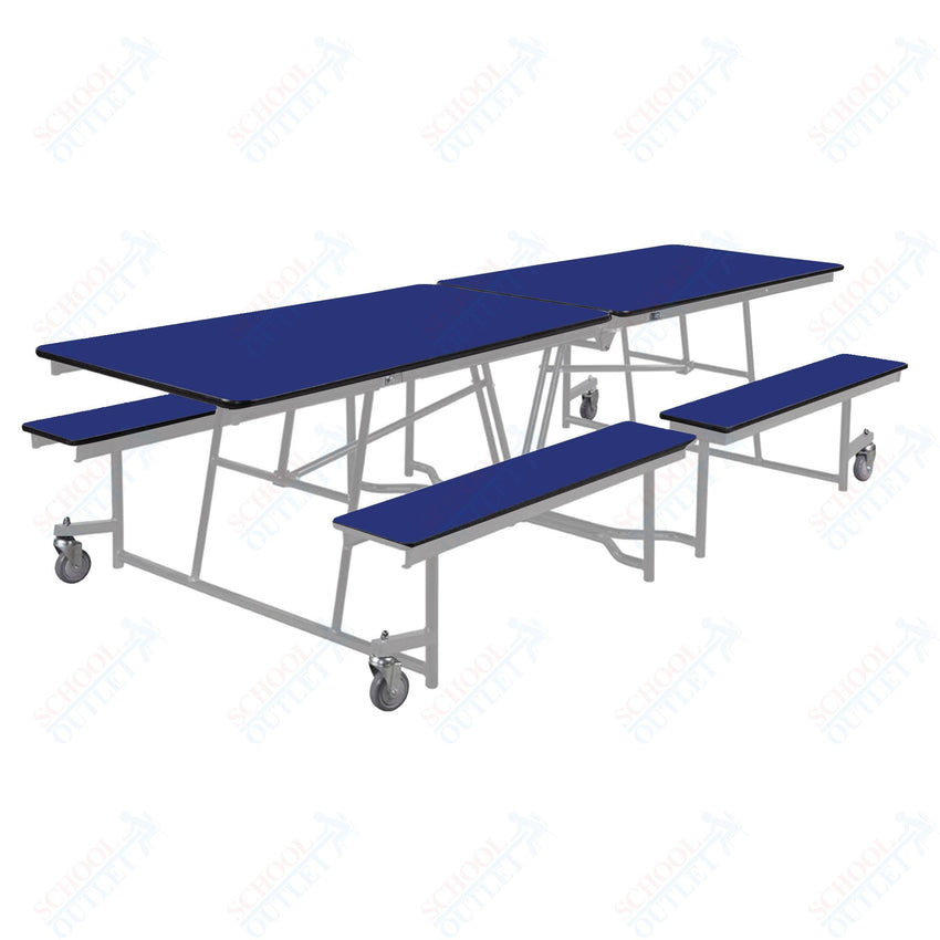 NPS Rectangle Mobile Cafeteria Table - 30" W x 10' L x 25" - Seats 8-12 (NPS-MTFB10-XX-25) - SchoolOutlet