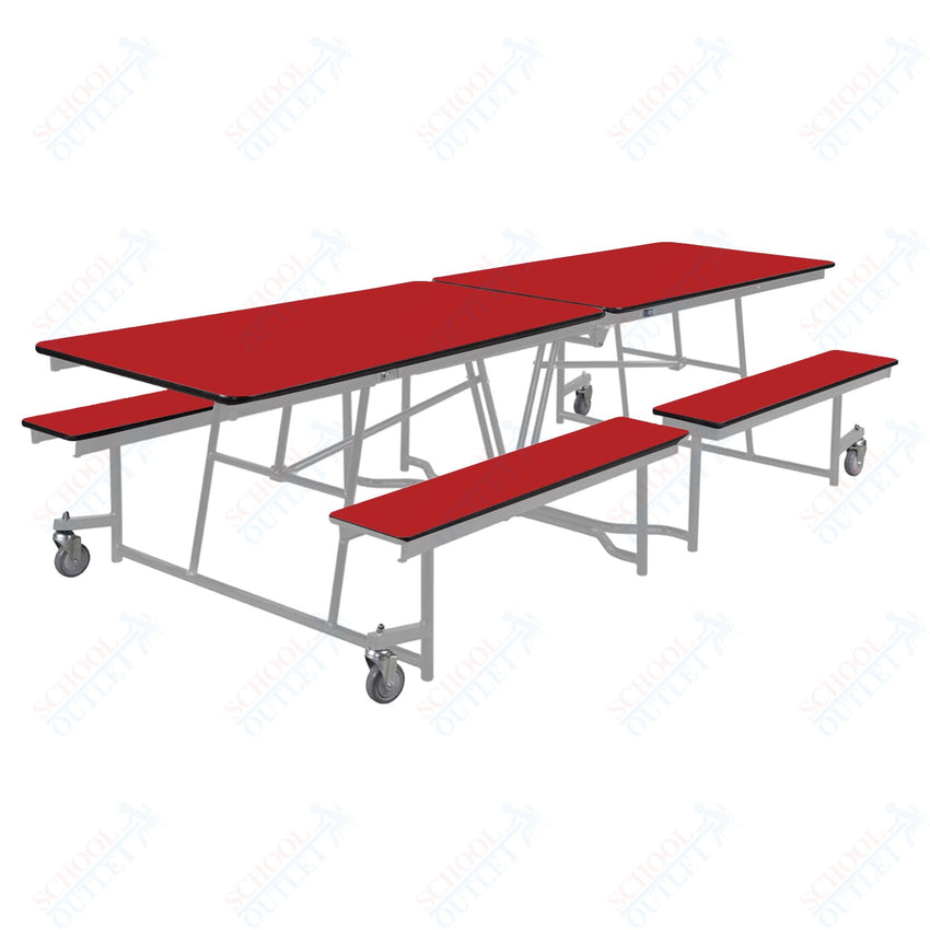 NPS Rectangle Mobile Cafeteria Table - 30" W x 10' L x 25" - Seats 8-12 (NPS-MTFB10-XX-25) - SchoolOutlet