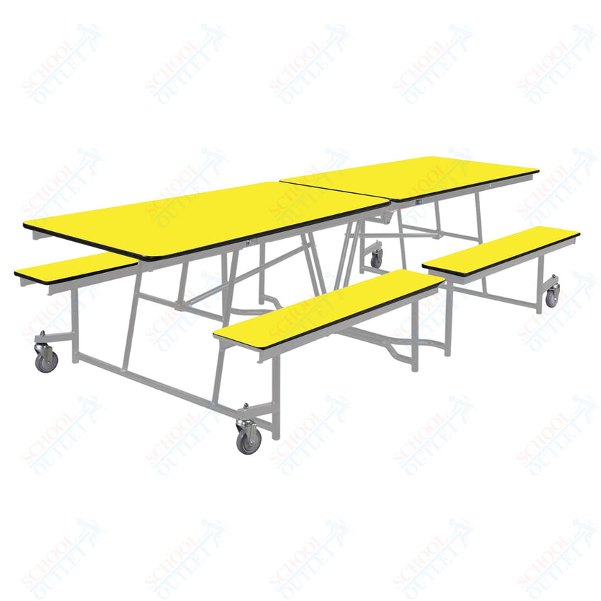 NPS Rectangle Mobile Cafeteria Table - 30" W x 10' L x 27" - Seats 8-12 (NPS-MTFB10-XX-27) - SchoolOutlet
