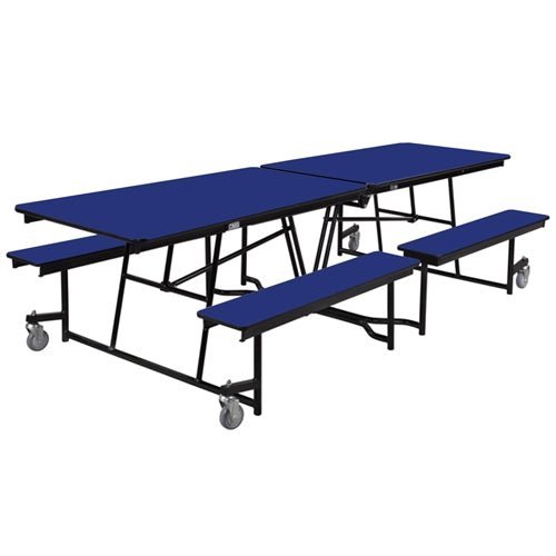 NPS Rectangle Mobile Cafeteria Table - 30" W x 10' L x 25" - Seats 8-12 (NPS-MTFB10-XX-25) - SchoolOutlet