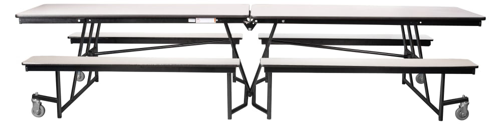 NPS Rectangle Mobile Cafeteria Table - 30" W x 10' L x 27" - Seats 8-12 (NPS-MTFB10-XX-27) - SchoolOutlet