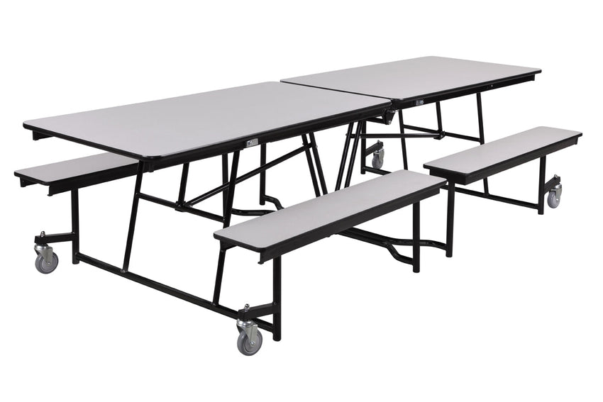NPS Rectangle Mobile Cafeteria Table - 30" W x 10' L x 27" - Seats 8-12 (NPS-MTFB10-XX-27) - SchoolOutlet