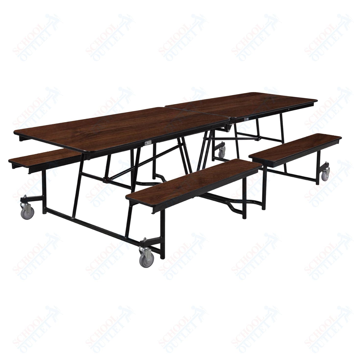 NPS Rectangle Mobile Cafeteria Table - 30" W x 10' L x 32" - Seats 8-12 (NPS-MTFB10-XX-32) - SchoolOutlet