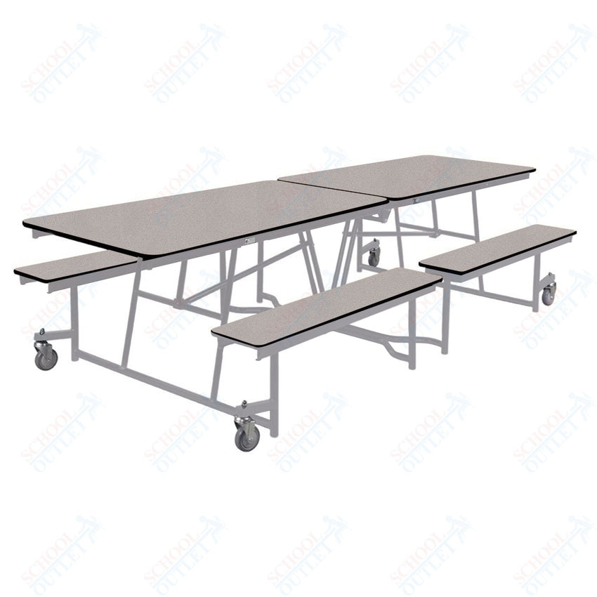 NPS Rectangle Mobile Cafeteria Table - 30" W x 10' L x 27" - Seats 8-12 (NPS-MTFB10-XX-27) - SchoolOutlet