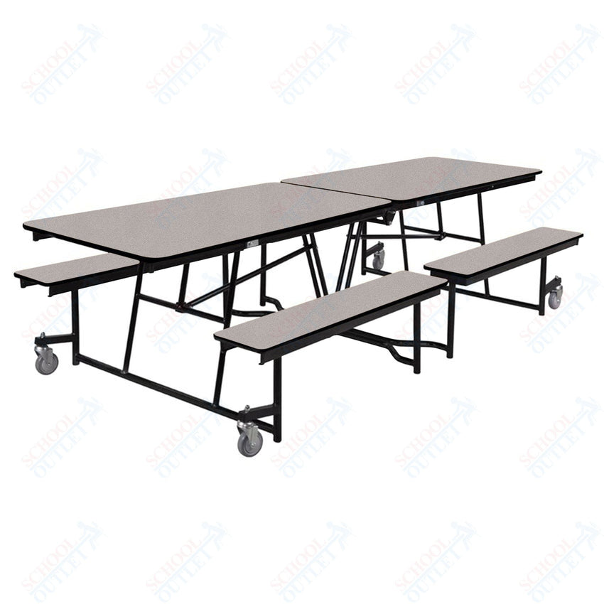 NPS Rectangle Mobile Cafeteria Table - 30" W x 10' L x 25" - Seats 8-12 (NPS-MTFB10-XX-25) - SchoolOutlet