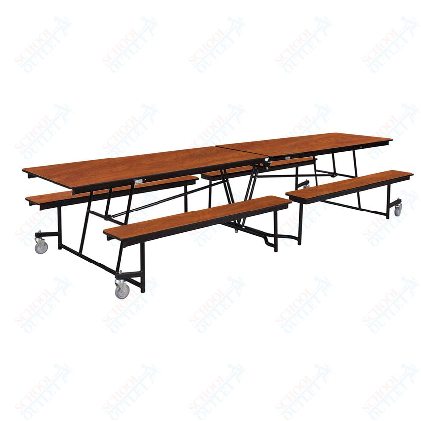 NPS Rectangle Mobile Cafeteria Table - 30" W x 12' L x 32" - Seats 12-16 (NPS-MTFB12-XX-32) - SchoolOutlet