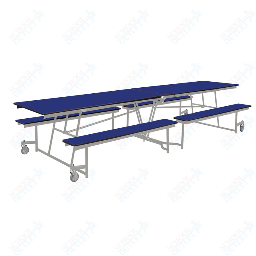 NPS Rectangle Mobile Cafeteria Table - 30" W x 12' L x 32" - Seats 12-16 (NPS-MTFB12-XX-32) - SchoolOutlet