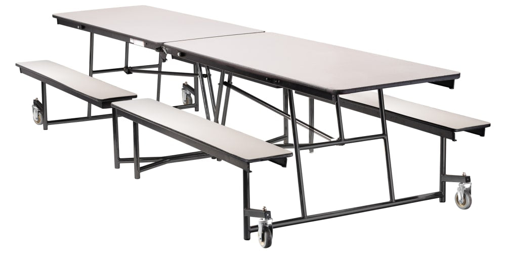 NPS Rectangle Mobile Cafeteria Table - 30" W x 12' L x 25" - Seats 12-16 (NPS-MTFB12-XX-25) - SchoolOutlet