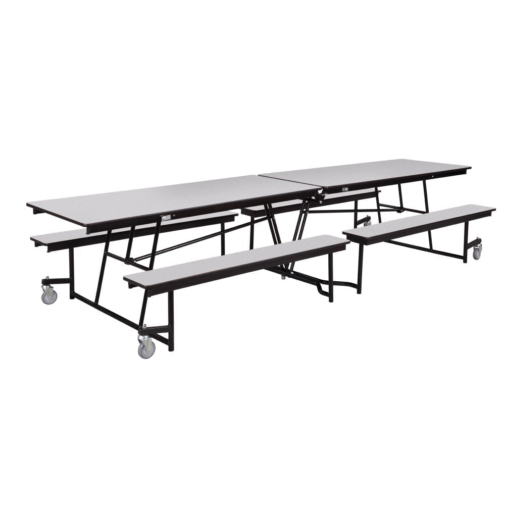 NPS Rectangle Mobile Cafeteria Table - 30" W x 12' L x 25" - Seats 12-16 (NPS-MTFB12-XX-25) - SchoolOutlet