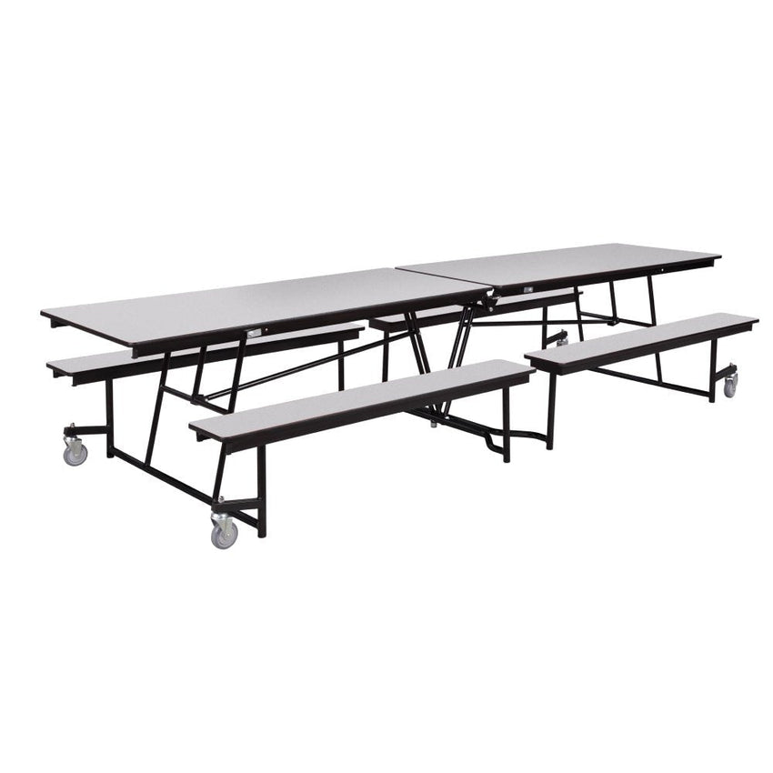 NPS Rectangle Mobile Cafeteria Table - 30" W x 12' L x 25" - Seats 12-16 (NPS-MTFB12-XX-25) - SchoolOutlet