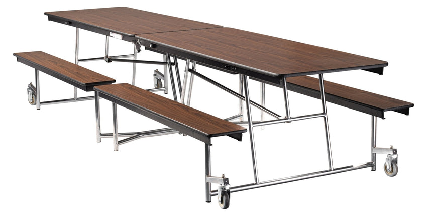 NPS Rectangle Mobile Cafeteria Table - 30" W x 12' L x 27" - Seats 12-16 (NPS-MTFB12-XX-27) - SchoolOutlet