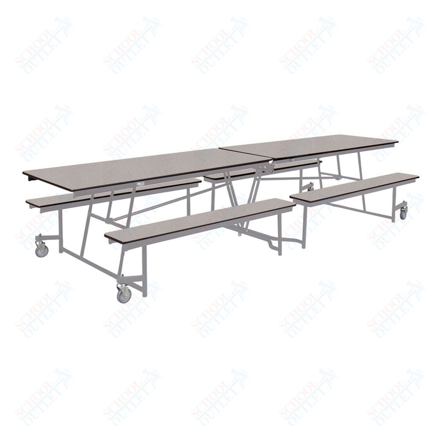 NPS Rectangle Mobile Cafeteria Table - 30" W x 12' L x 27" - Seats 12-16 (NPS-MTFB12-XX-27) - SchoolOutlet