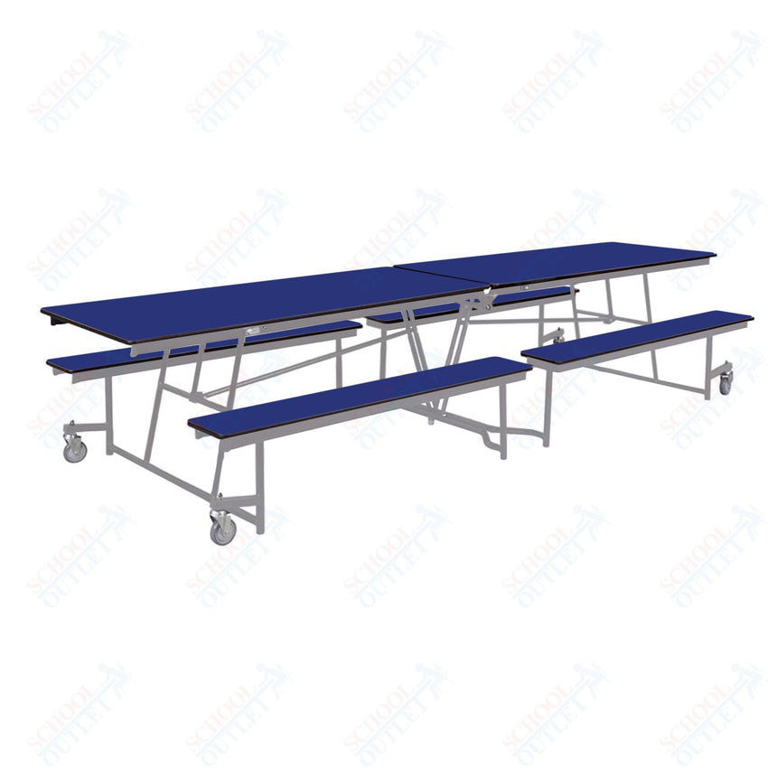 NPS Rectangle Mobile Cafeteria Table - 30" W x 12' L x 32" - Seats 12-16 (NPS-MTFB12-XX-32) - SchoolOutlet