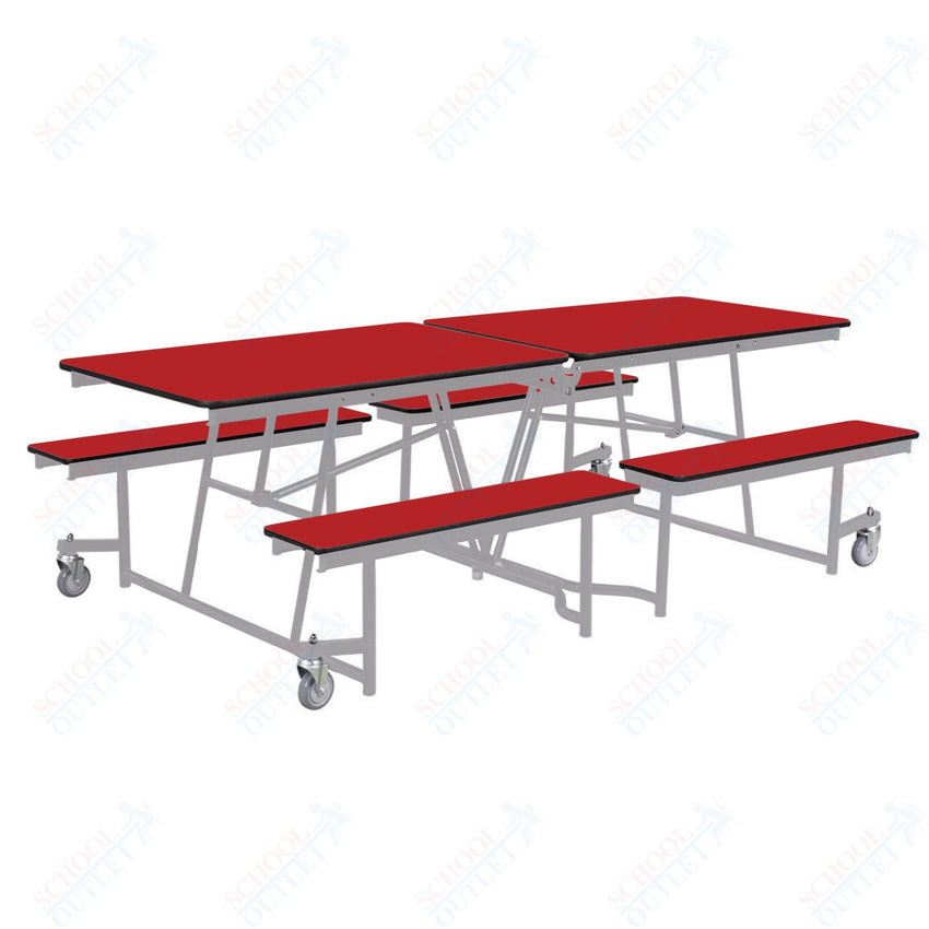 NPS Rectangle Mobile Cafeteria Table - 30" W x 8' L x 32" - Seats 8-12 (NPS-MTFB8-XX-32) - SchoolOutlet