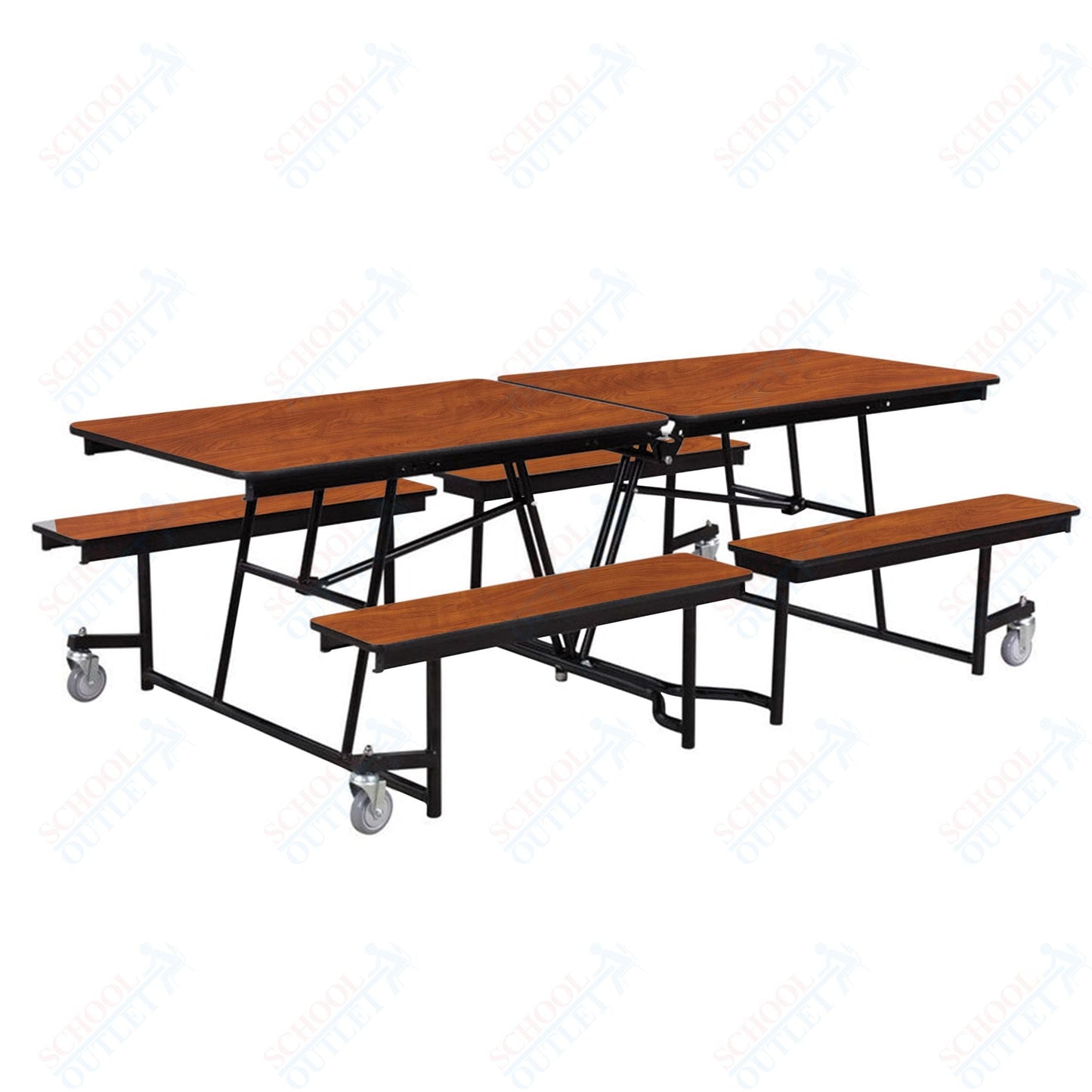 NPS Rectangle Mobile Cafeteria Table - 30" W x 8' L x 32" - Seats 8-12 (NPS-MTFB8-XX-32) - SchoolOutlet