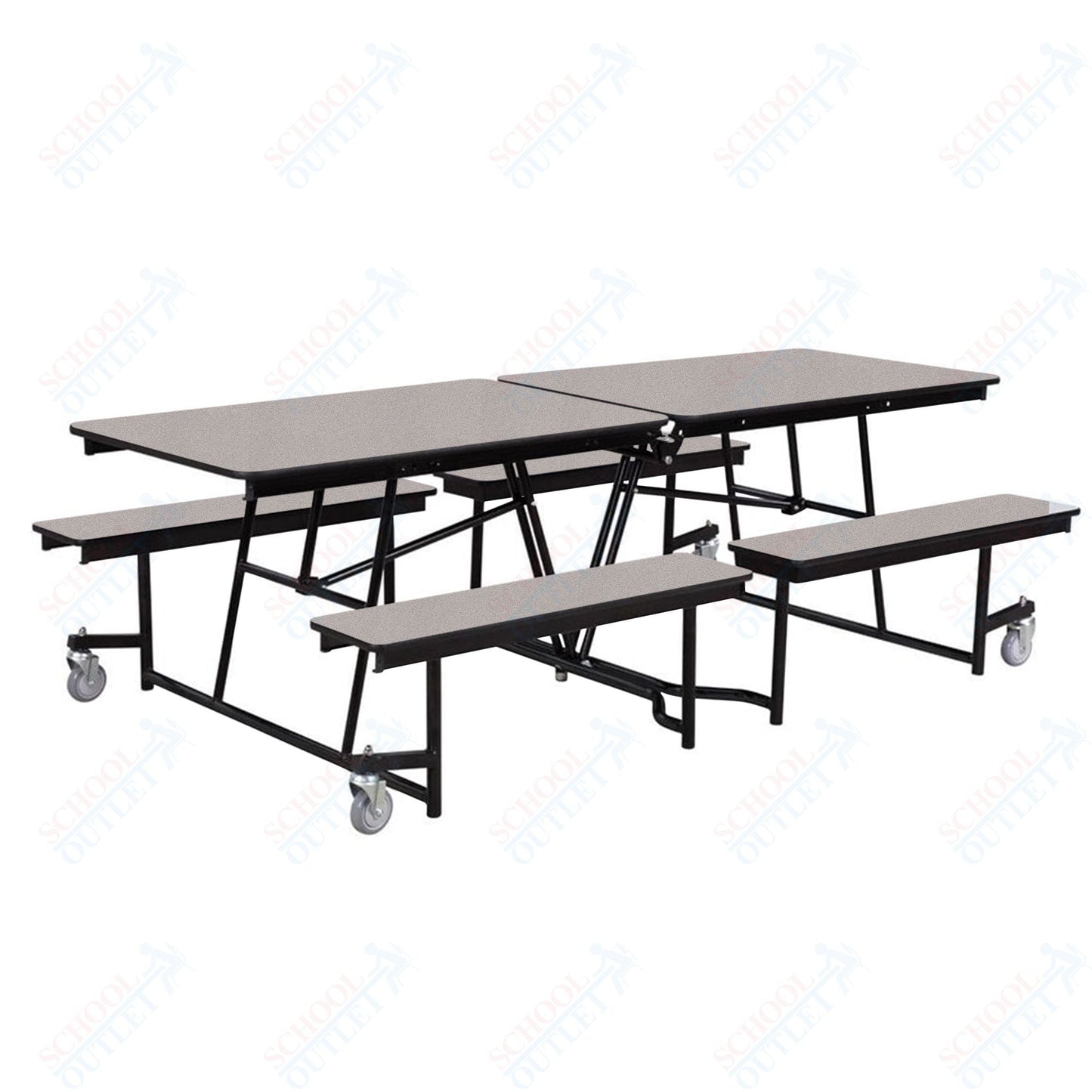NPS Rectangle Mobile Cafeteria Table - 30" W x 8' L x 32" - Seats 8-12 (NPS-MTFB8-XX-32) - SchoolOutlet