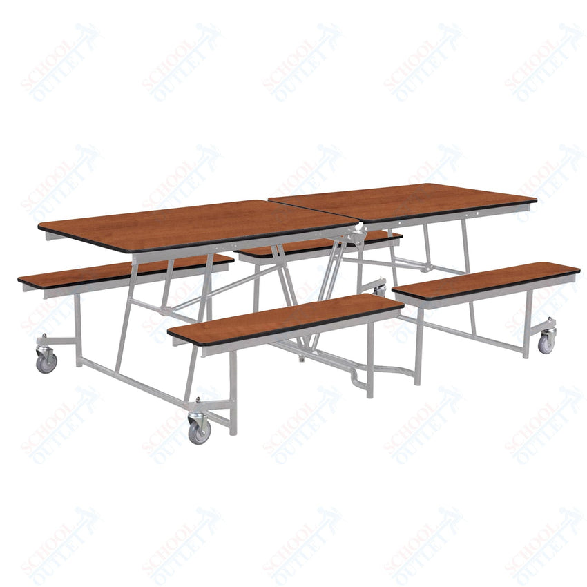 NPS Rectangle Mobile Cafeteria Table - 30" W x 8' L x 27" - Seats 8-12 (NPS-MTFB8-XX-27) - SchoolOutlet