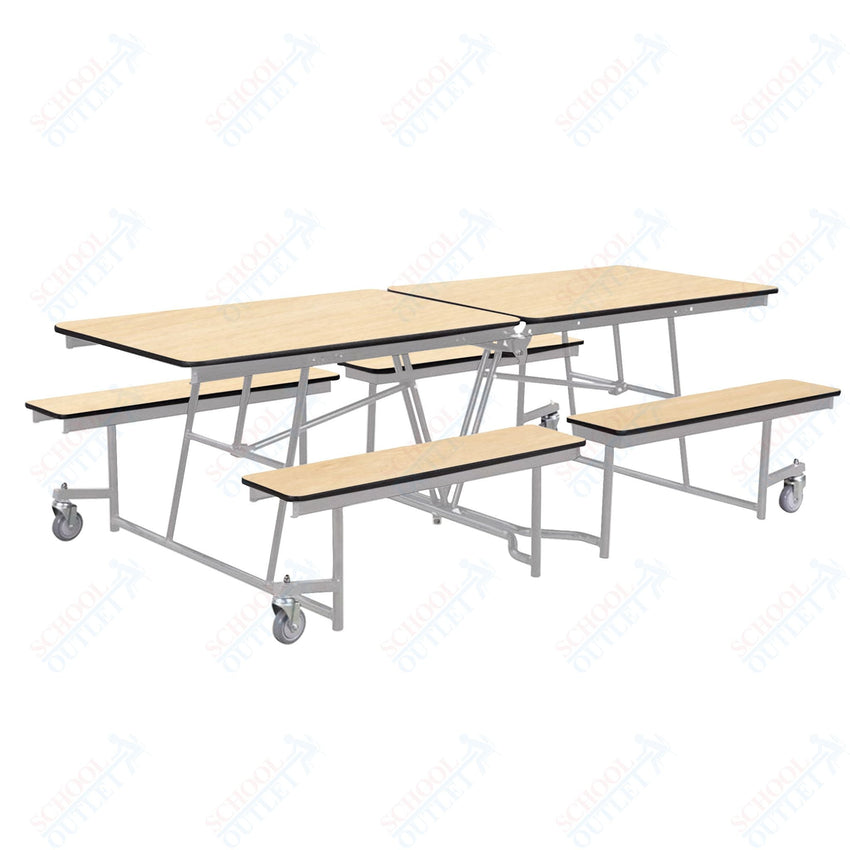 NPS Rectangle Mobile Cafeteria Table - 30" W x 8' L x 25" - Seats 8-12 (NPS-MTFB8-XX-25) - SchoolOutlet
