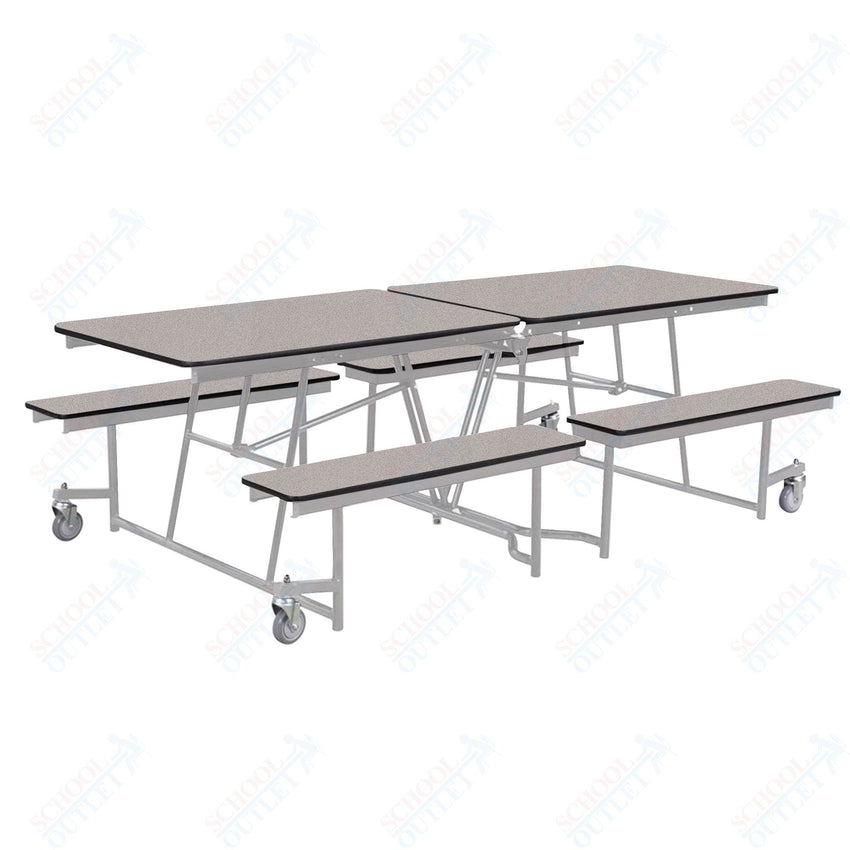 NPS Rectangle Mobile Cafeteria Table - 30" W x 8' L x 27" - Seats 8-12 (NPS-MTFB8-XX-27) - SchoolOutlet