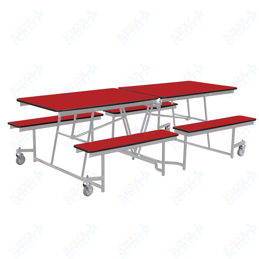 NPS Rectangle Mobile Cafeteria Table - 30" W x 8' L x 25" - Seats 8-12 (NPS-MTFB8-XX-25) - SchoolOutlet