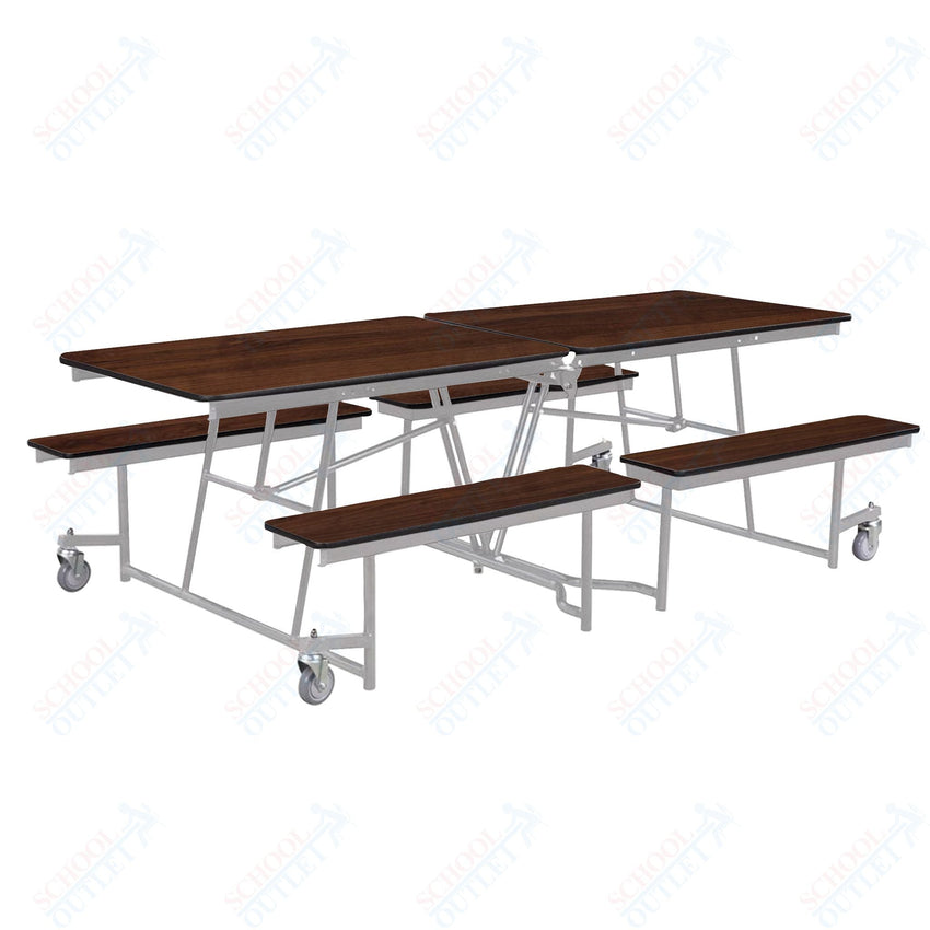 NPS Rectangle Mobile Cafeteria Table - 30" W x 8' L x 25" - Seats 8-12 (NPS-MTFB8-XX-25) - SchoolOutlet