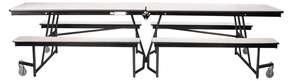 NPS Rectangle Mobile Cafeteria Table - 30" W x 8' L x 25" - Seats 8-12 (NPS-MTFB8-XX-25) - SchoolOutlet