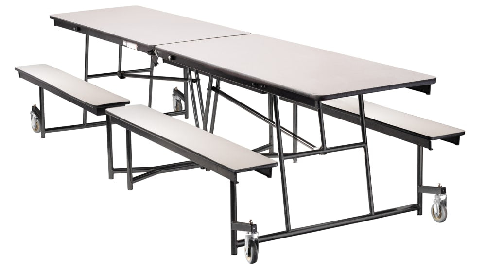 NPS Rectangle Mobile Cafeteria Table - 30" W x 8' L x 25" - Seats 8-12 (NPS-MTFB8-XX-25) - SchoolOutlet