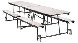 NPS Rectangle Mobile Cafeteria Table - 30" W x 8' L x 27" - Seats 8-12 (NPS-MTFB8-XX-27)