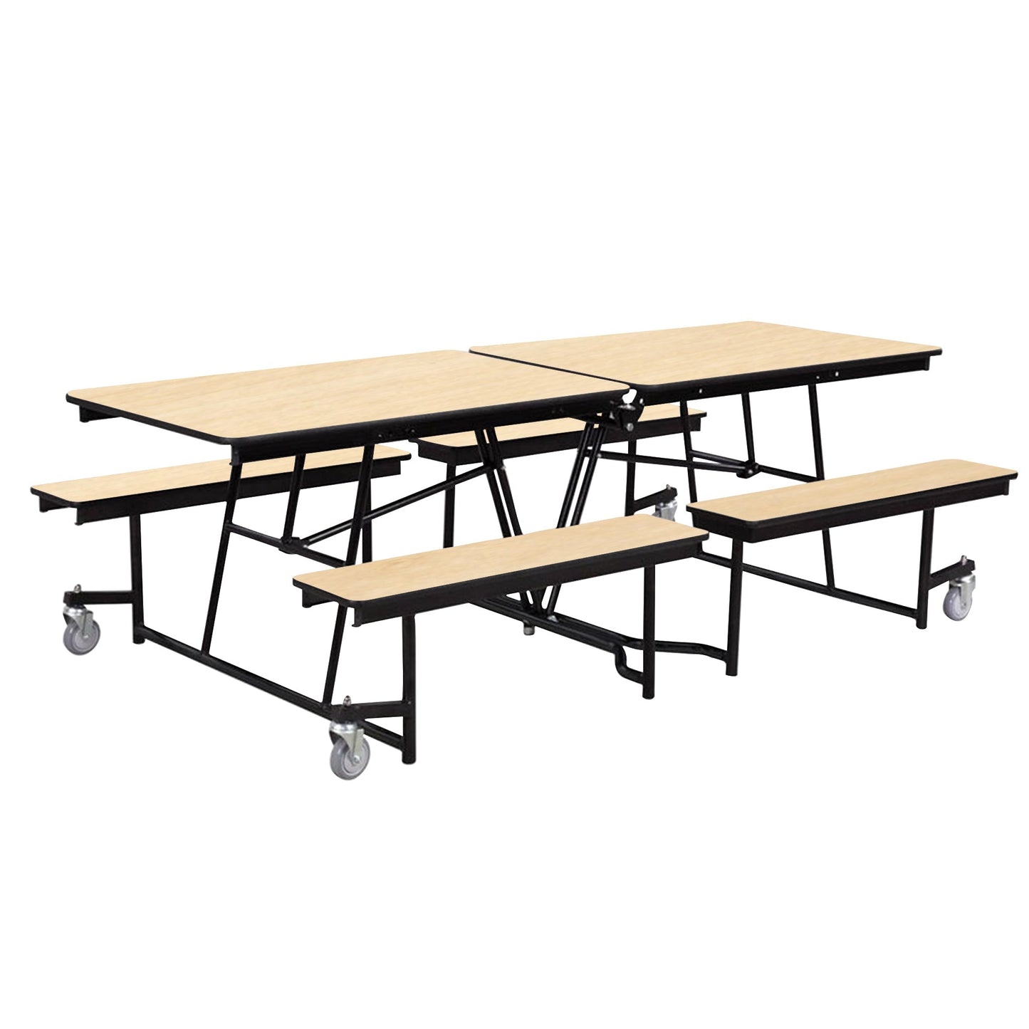 NPS Rectangle Mobile Cafeteria Table - 30" W x 8' L x 27" - Seats 8-12 (NPS-MTFB8-XX-27) - SchoolOutlet