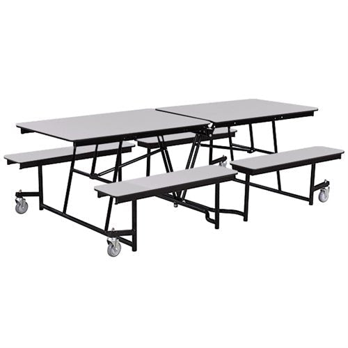 NPS Rectangle Mobile Cafeteria Table - 30" W x 8' L x 25" - Seats 8-12 (NPS-MTFB8-XX-25) - SchoolOutlet