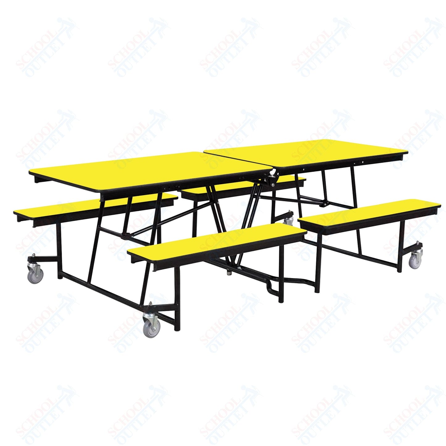 NPS Rectangle Mobile Cafeteria Table - 30" W x 8' L x 32" - Seats 8-12 (NPS-MTFB8-XX-32) - SchoolOutlet