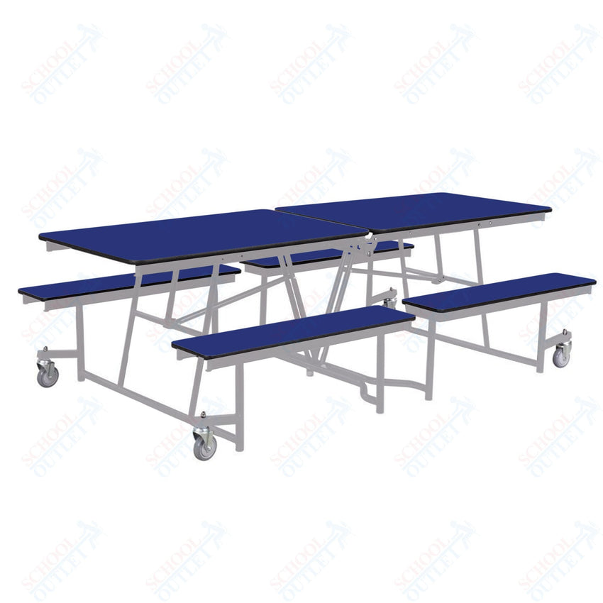 NPS Rectangle Mobile Cafeteria Table - 30" W x 8' L x 25" - Seats 8-12 (NPS-MTFB8-XX-25) - SchoolOutlet