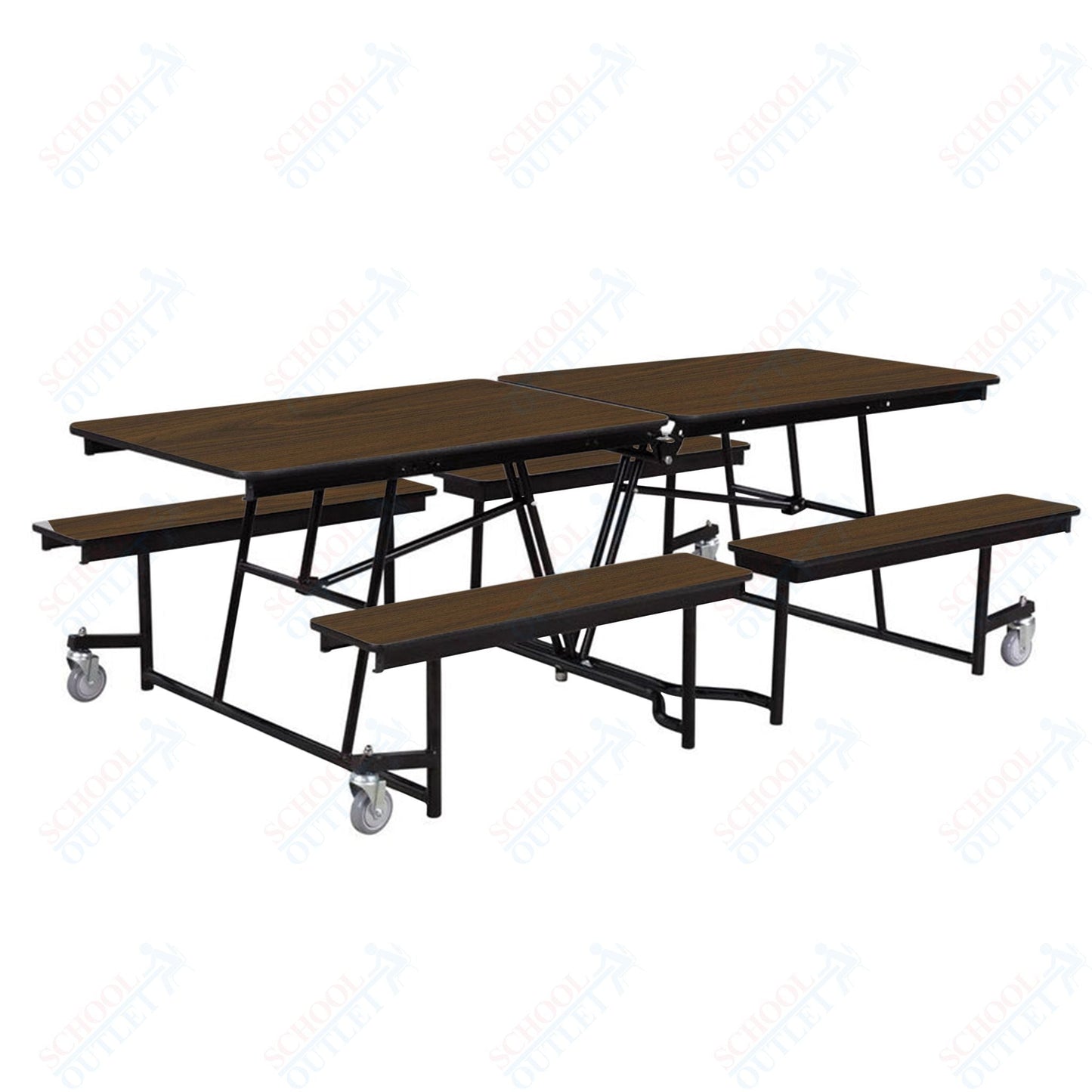 NPS Rectangle Mobile Cafeteria Table - 30" W x 8' L x 32" - Seats 8-12 (NPS-MTFB8-XX-32) - SchoolOutlet