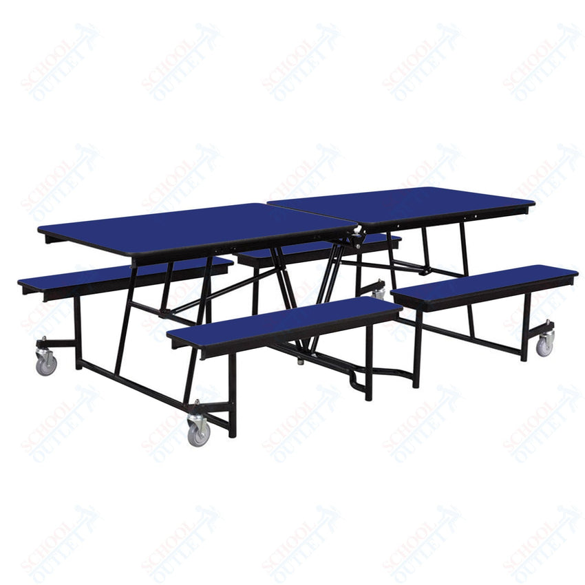 NPS Rectangle Mobile Cafeteria Table - 30" W x 8' L x 27" - Seats 8-12 (NPS-MTFB8-XX-27) - SchoolOutlet