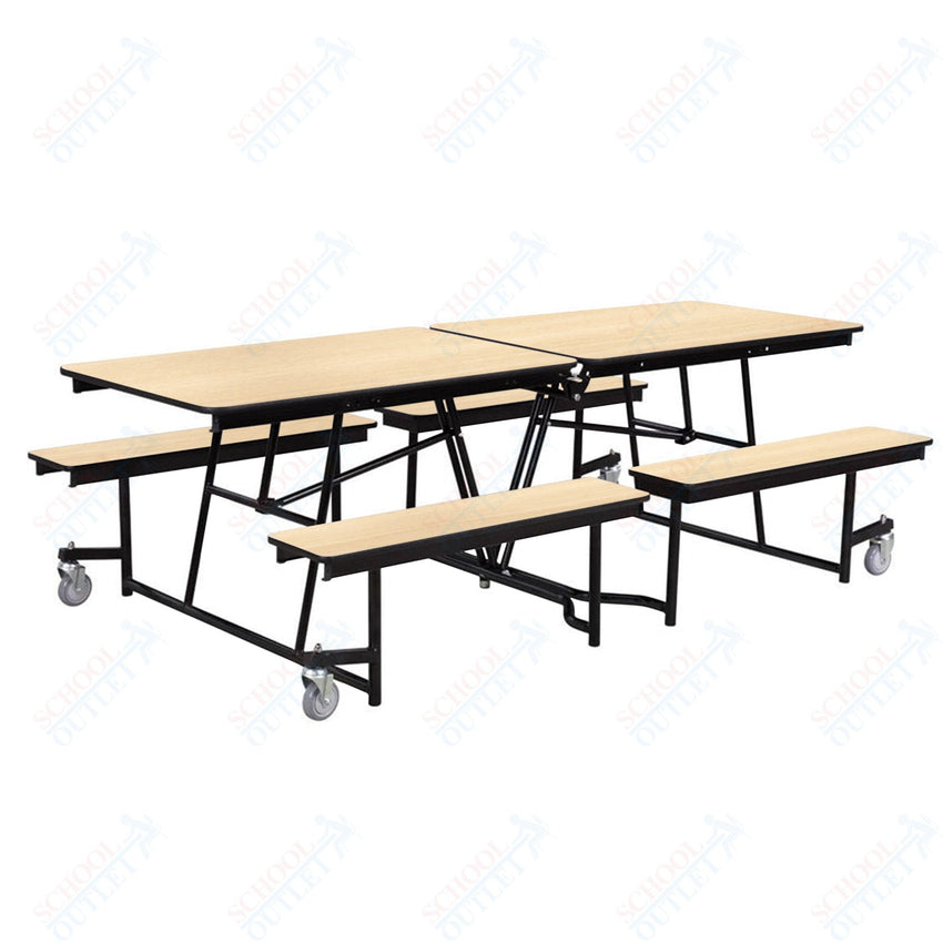 NPS Rectangle Mobile Cafeteria Table - 30" W x 8' L x 27" - Seats 8-12 (NPS-MTFB8-XX-27) - SchoolOutlet