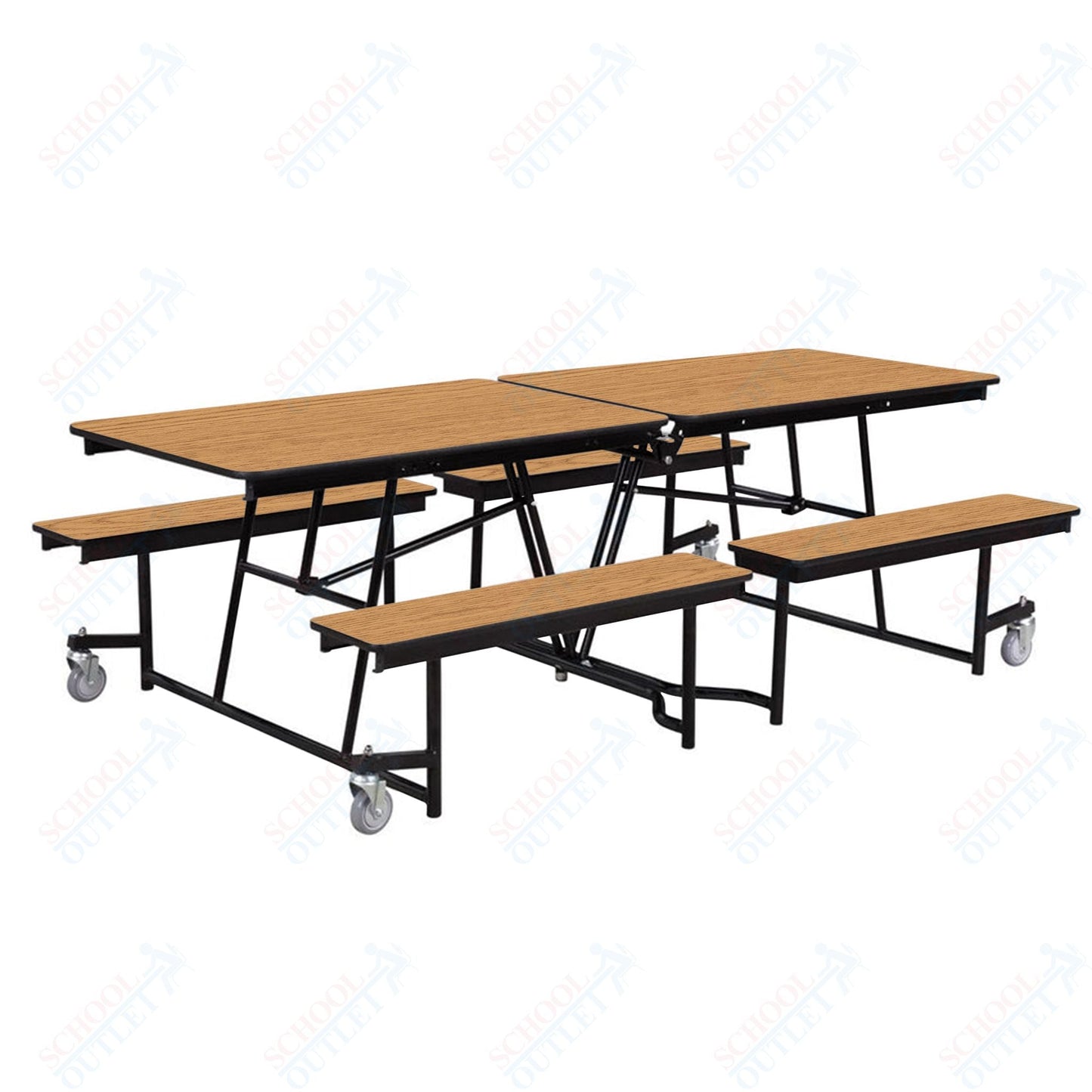 NPS Rectangle Mobile Cafeteria Table - 30" W x 8' L x 32" - Seats 8-12 (NPS-MTFB8-XX-32) - SchoolOutlet